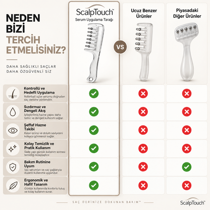 ScalpTouch™ Serum Uygulama Tarağı - Tara, Uygula, Bakımını Kolaylaştır.